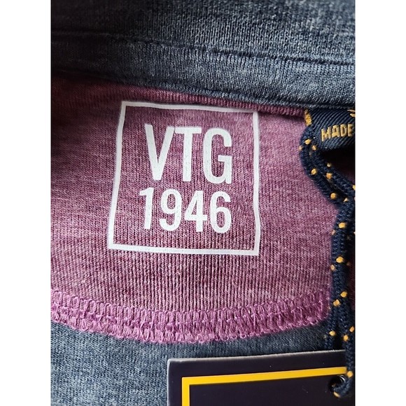 VTG 1946 Henley T-Shirt Mens S Blue Linen Cotton Poly Blend Short Sleeve NEW - Picture 5 of 8